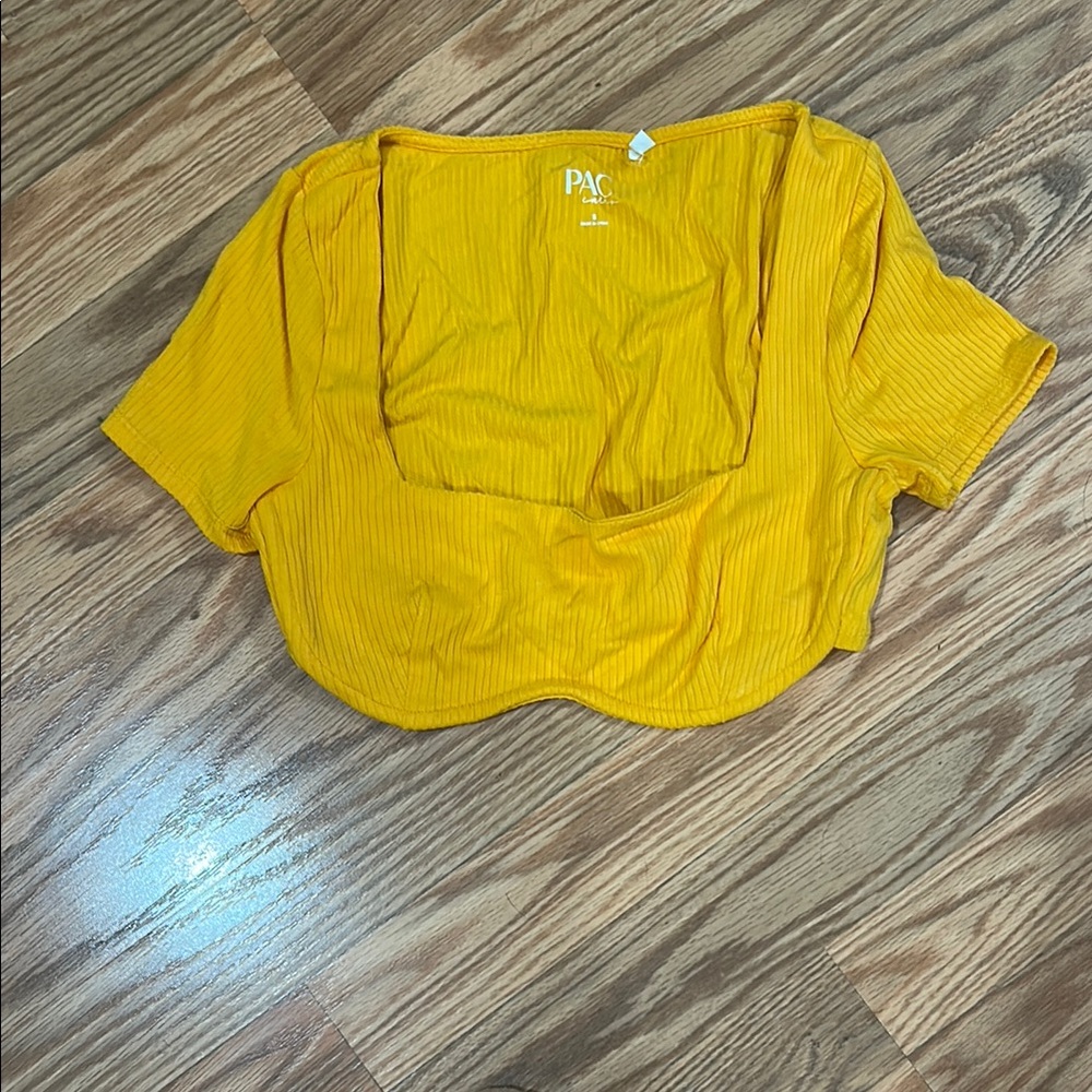 Women's Yellow Crop Top